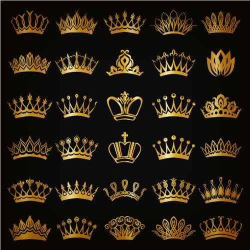 Royal crown gold material vector Royal crown gold material vector