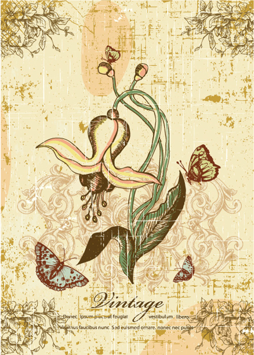 Vintage Garbage background vector 02 Vintage Garbage background vector 02