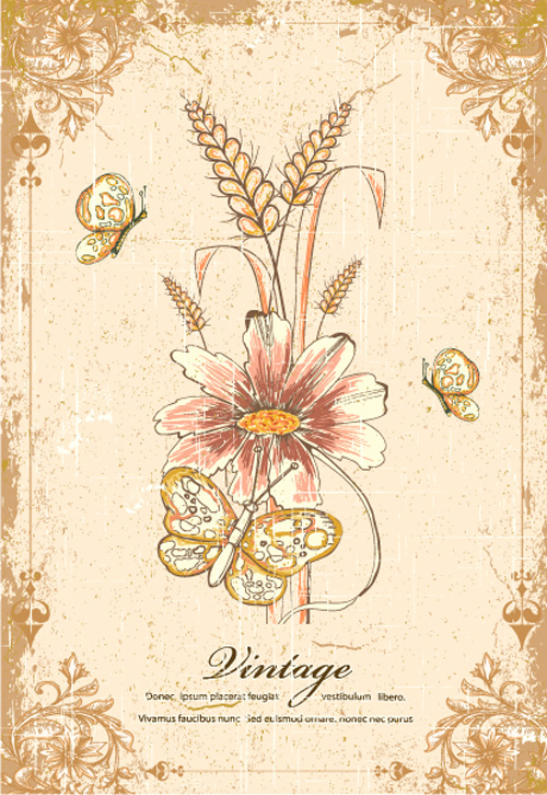 Vintage Garbage background vector 03 Vintage Garbage background vector 03