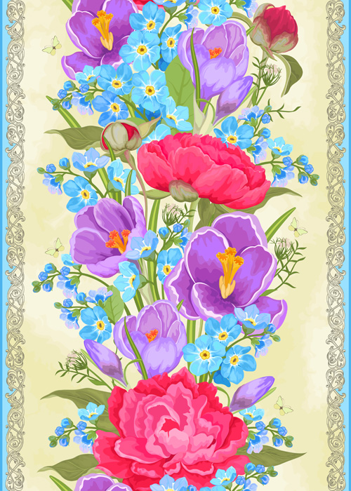Vivid Flowers vector art 04 Vivid Flowers vector art 04