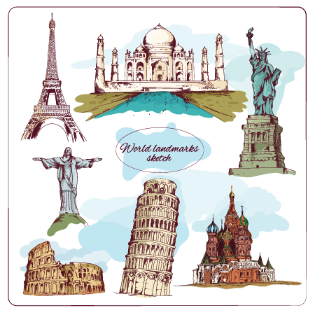 World landmarks building vecor 02 World landmarks building vecor 02
