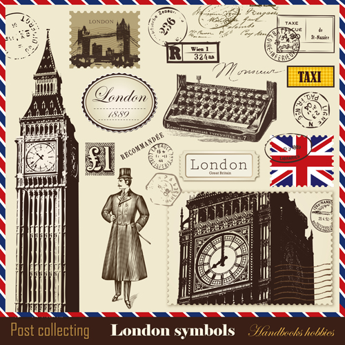 Vintage london tour elements 02 Vintage london tour elements 02