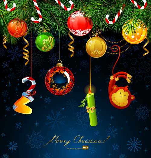 2016 christmas baubles ornaments vector background 2016 christmas baubles ornaments vector background