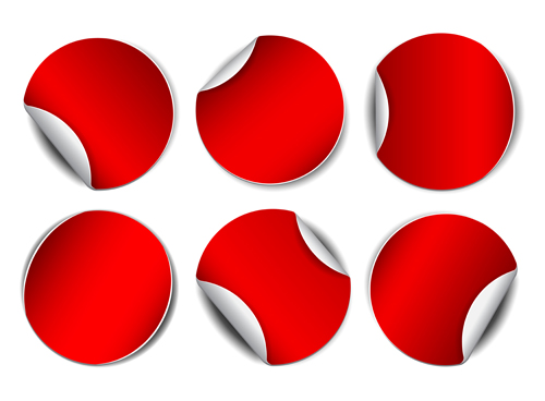 Blank circle sticker vector 02 Blank circle sticker vector 02