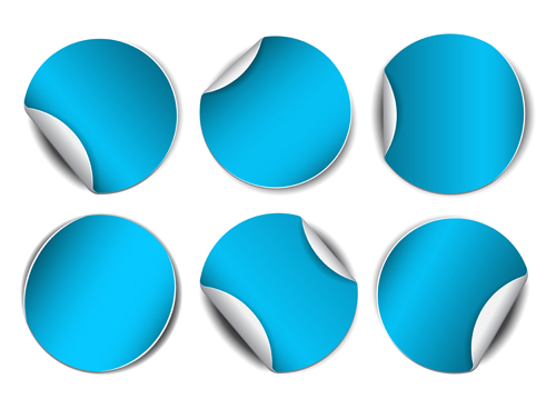 Blank circle sticker vector 03 Blank circle sticker vector 03