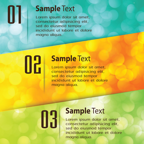 Bumbered business template vectors set 06