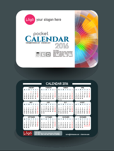 cards calendar business 2016 
