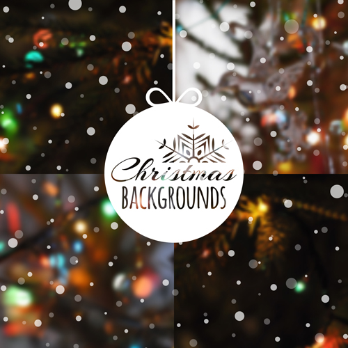 Christmas snow with blurred backgrounds vector 01 Christmas snow with blurred backgrounds vector 01