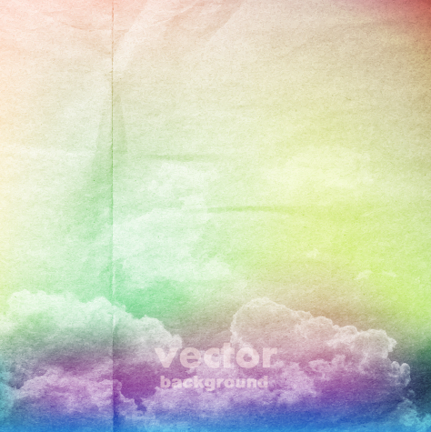 Clouds with crumpled paper vector background 03 Clouds with crumpled paper vector background 03