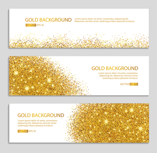 Golden banner creative vector Golden banner creative vector