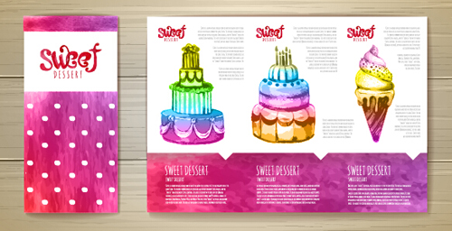 poster hand drawn card vector card cake 