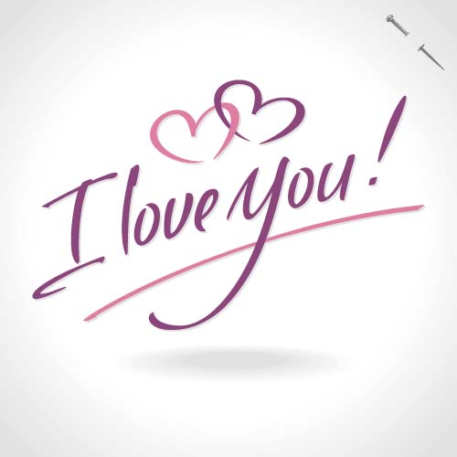 I love you creative vector design 05