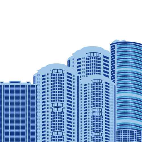 Modern city building design vector material 04 Modern city building design vector material 04