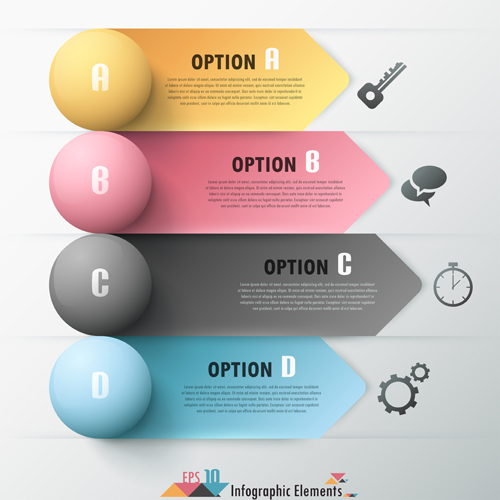 Option infographic elements vectors template 05 Option infographic elements vectors template 05