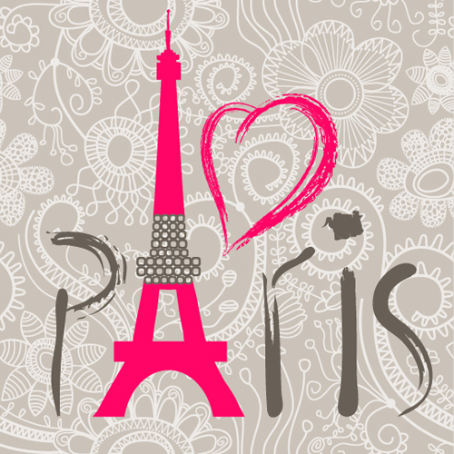 Paris design elements vectors set 01 Paris design elements vectors set 01