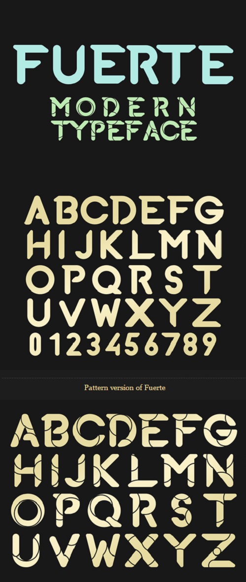 Pattern fuerte font vector material
