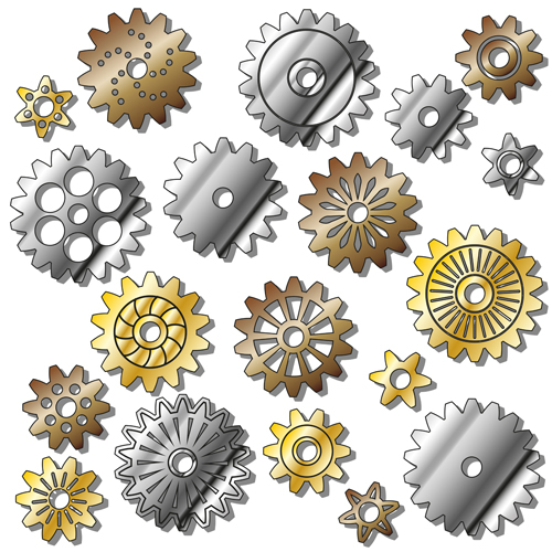 Vector gears illustration set Vector gears illustration set