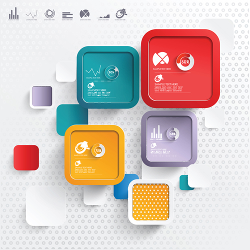 3D Infographics creative vectoe material 07 3D Infographics creative vectoe material 07