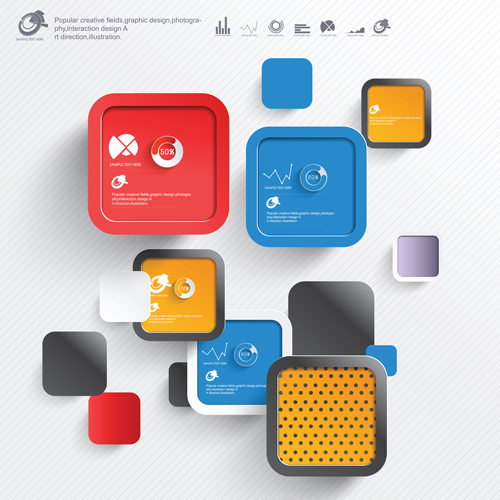 3D Infographics creative vectoe material 09 3D Infographics creative vectoe material 09