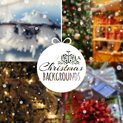 Christmas snow with blurred backgrounds vector 02 Christmas snow with blurred backgrounds vector 02