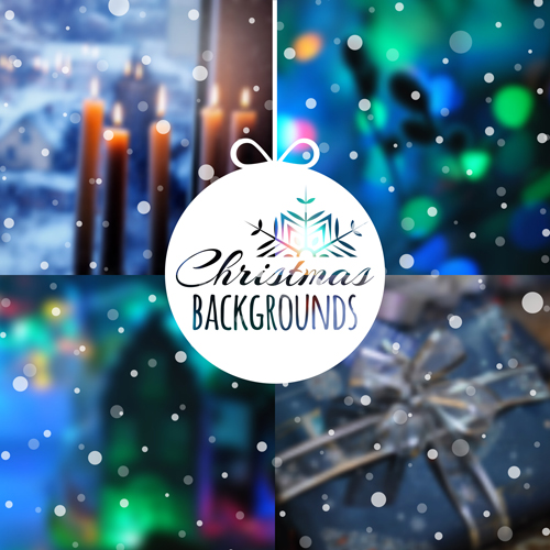 Christmas snow with blurred backgrounds vector 03 Christmas snow with blurred backgrounds vector 03