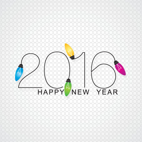 Creative 2016 new year design vector collection 07 Creative 2016 new year design vector collection 07
