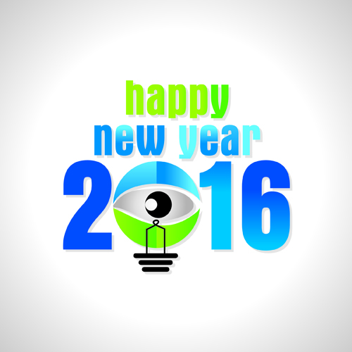Creative 2016 new year design vector collection 08 Creative 2016 new year design vector collection 08
