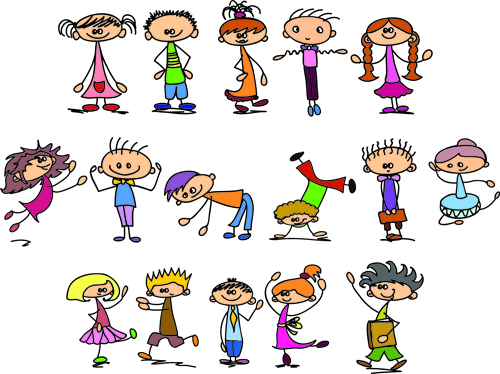 Cute children cartoon styles vector 02 Cute children cartoon styles vector 02