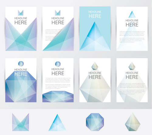 Flyer and cover brochure modern vector material 02 Flyer and cover brochure modern vector material 02