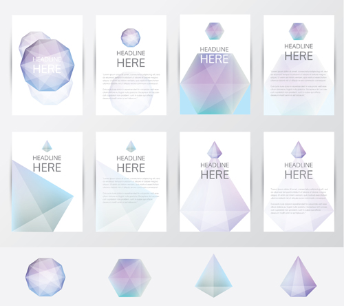 Flyer and cover brochure modern vector material 03 Flyer and cover brochure modern vector material 03