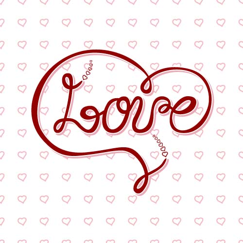 I love you creative vector design 01