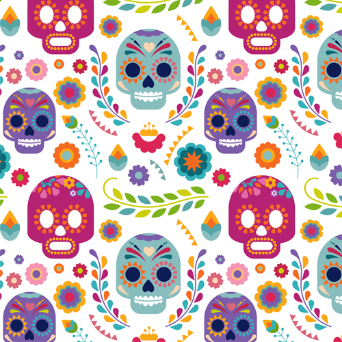 skull seamless pattern 