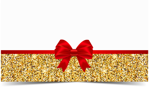 Red bow with gold luxury background vectors 01 Red bow with gold luxury background vectors 01