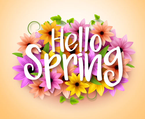 Spring flower beautiful background vector 05 Spring flower beautiful background vector 05
