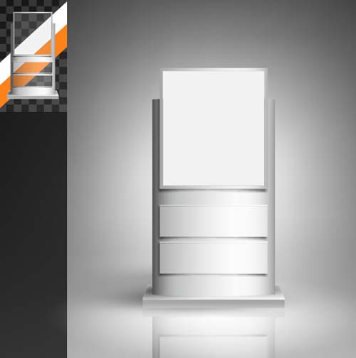 Trade exhibition and promotion stand template vector 05