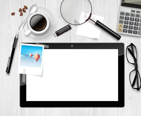 Work desktop template design vector 08 Work desktop template design vector 08