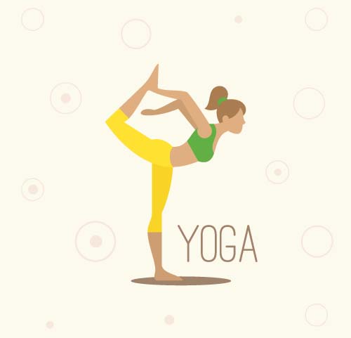 Yoga gril vector material set 01 Yoga gril vector material set 01
