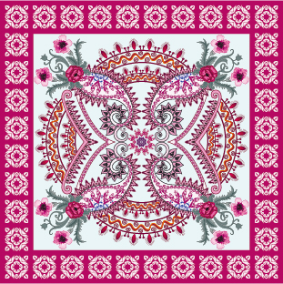 pattern paisley ornaments floral Bandanna 