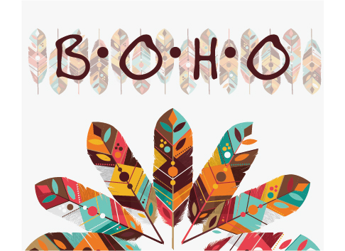 Boho style background vector illustration 06 Boho style background vector illustration 06