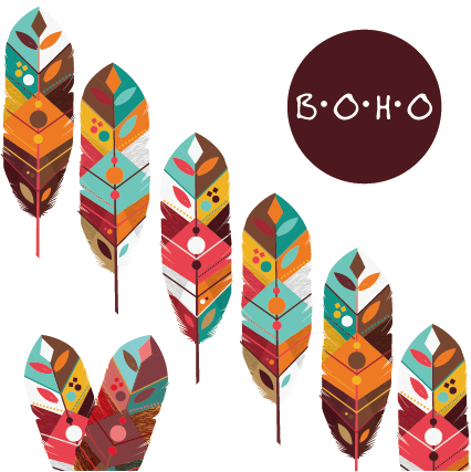 Boho style background vector illustration 10 Boho style background vector illustration 10