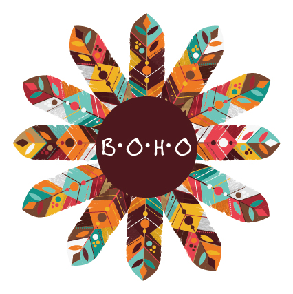 Boho style background vector illustration 11 Boho style background vector illustration 11