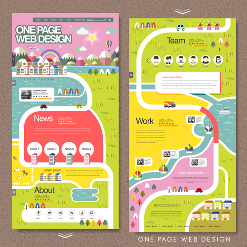 Business page design template vector 02 Business page design template vector 02