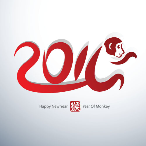 Creative 2016 new year design vector collection 03 Creative 2016 new year design vector collection 03