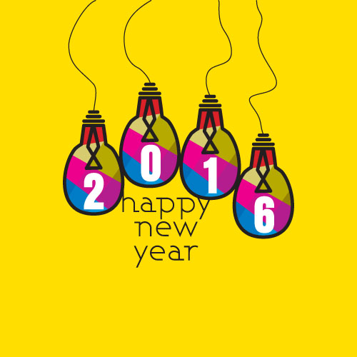 Creative 2016 new year design vector collection 05 Creative 2016 new year design vector collection 05