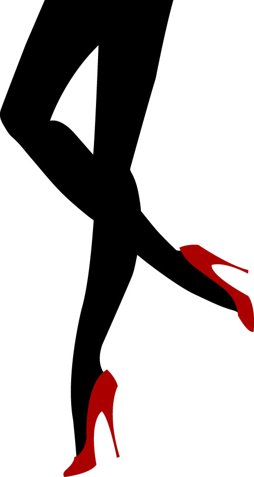 Glamour legs with red high heeled shoes vector Glamour legs with red high heeled shoes vector