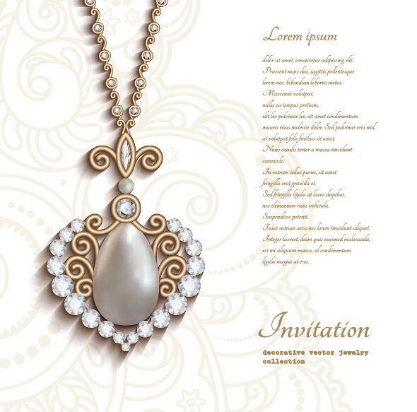 jewelry invitation decorative card 