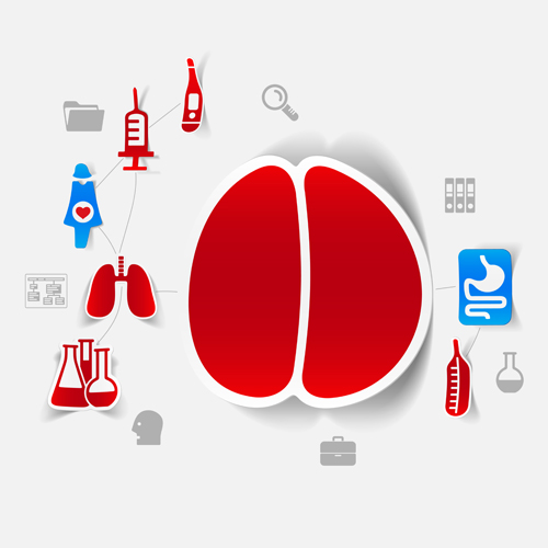 Medicine infographic with sticker vector set 06