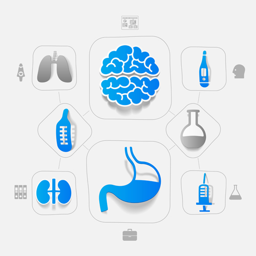 Medicine infographic with sticker vector set 10 Medicine infographic with sticker vector set 10