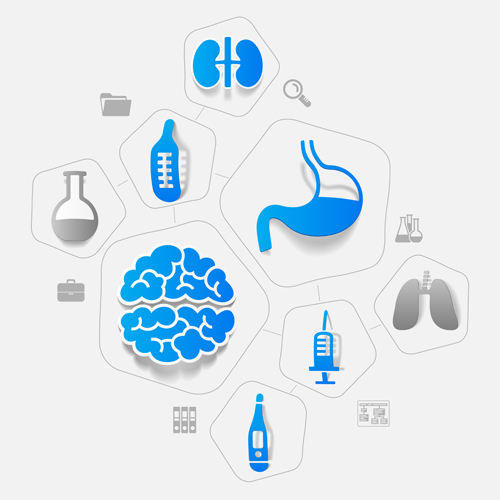 Medicine infographic with sticker vector set 13 Medicine infographic with sticker vector set 13