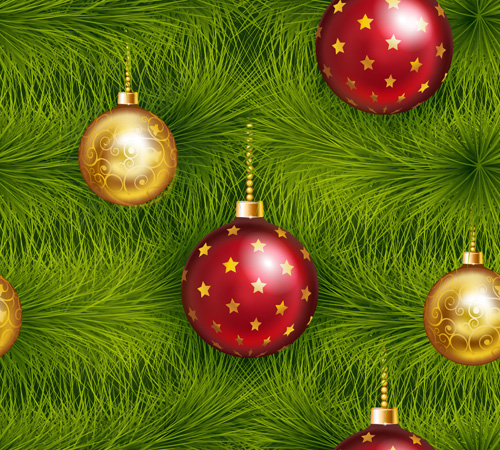 Shining christmas balls saemless pattern vector 06 Shining christmas balls saemless pattern vector 06